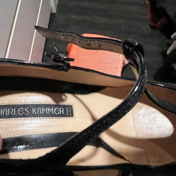 Black T strap heels (Salome) - Picture 3 of 9